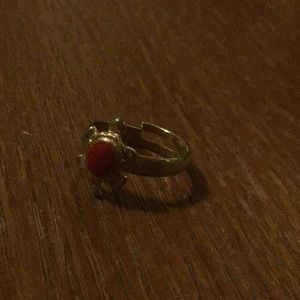 Ring small, adjustable but pinky size